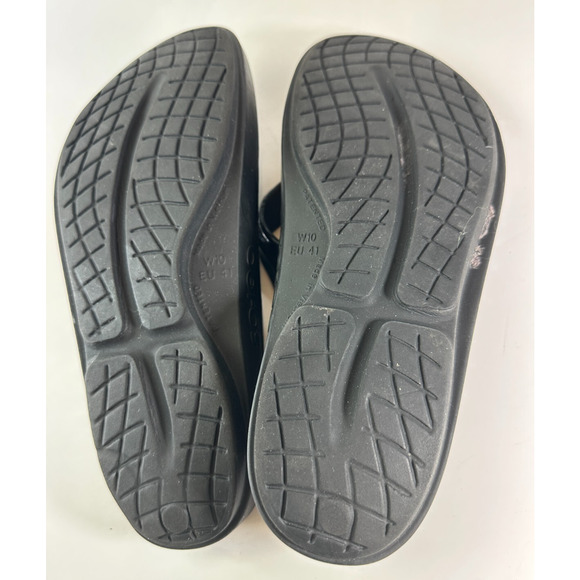 OOFOS OOlala Lightweight Comfort Thongs Flip Flop Sandals Black Women's Size 10 - Picture 11 of 15